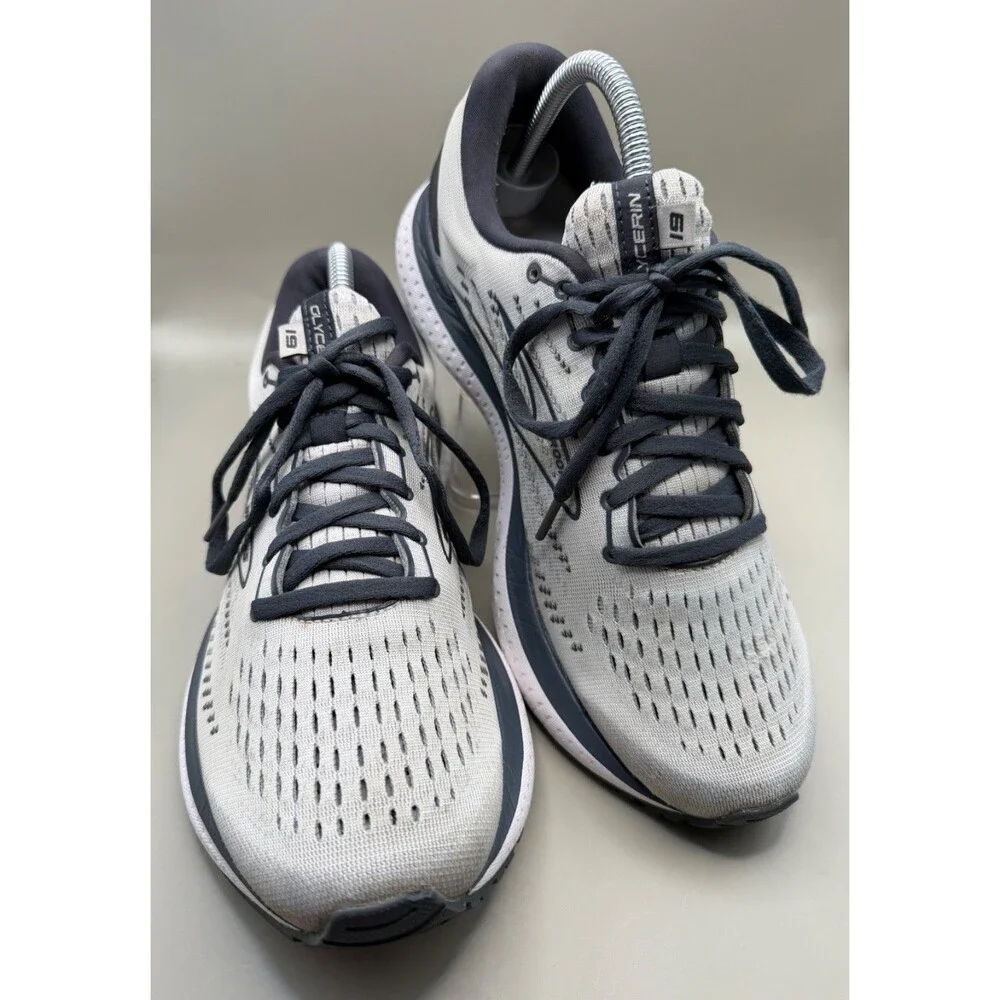Brooks Glycerin 19 Womens Size 10.5 Gray Black Breathable Running 1203431B085